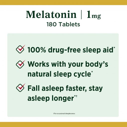 Nature's Bounty Melatonin (1 mg) - 180 tablets