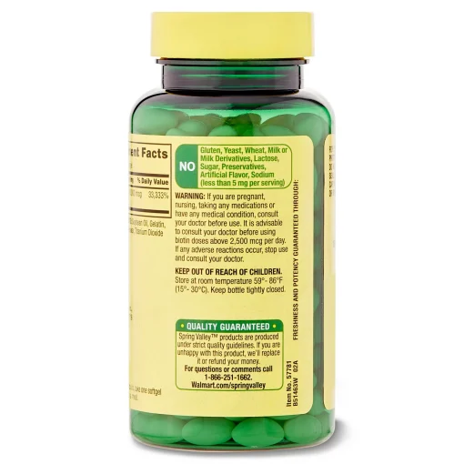 Spring Valley Biotin (10,000 mcg) – 120 softgels