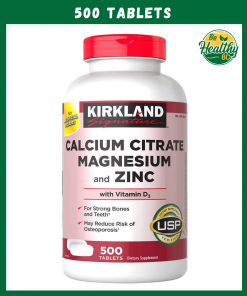 Kirkland Calcium Citrate Magnesium and Zinc with Vitamin D3 – 500 tablets