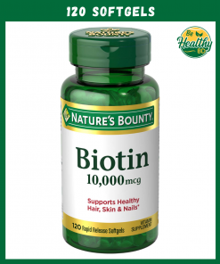 Nature’s Bounty Biotin (10,000 mcg) – 120 softgels