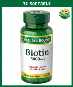 Nature’s Bounty Biotin (5000 mcg) – 72 Softgels