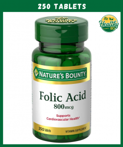 Nature’s Bounty Folic Acid (800 mcg) – 250 tablets