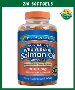 Pure Alaska Omega-3 Wild Alaskan Salmon Oil (1,000mg) – 210 softgels