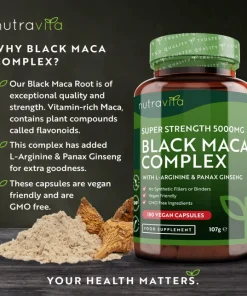 Nutravita Super Strength Black Maca Complex (5,000 mg) - 180 capsules