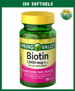 Spring Valley Biotin (1,000 mcg) – 150 softgels
