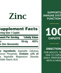 Nature's Bounty Zinc (50 mg) - 100 caplets