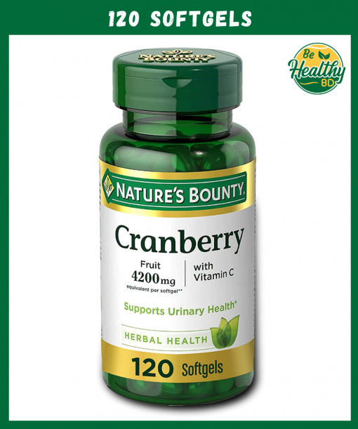 Nature’s Bounty Cranberry (4,200 mg) – 120 softgels