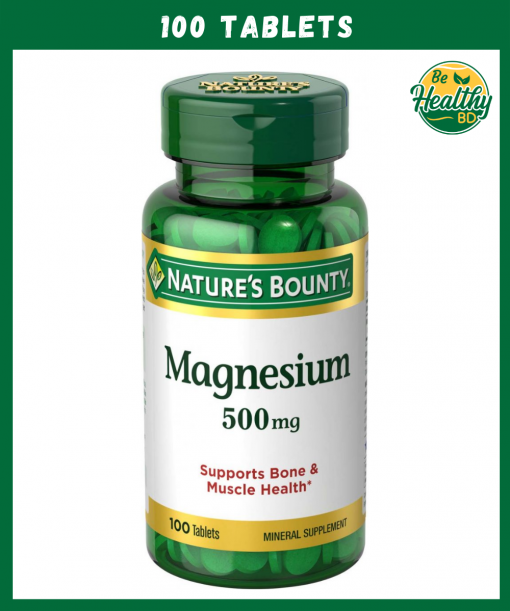 Nature’s Bounty Magnesium (500 mg) – 100 tablets