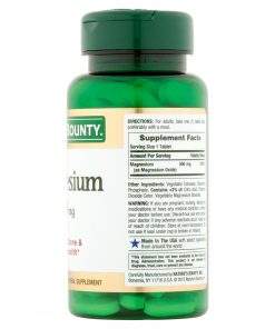 Supports Bone & Muscle Health* Coated for Easy Swallowing Suitable for Vegetarians High Potency Nature's Bounty Magnesium is Non-GMO. These tablets are Gluten Free.