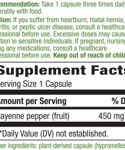 Nature's Way Cayenne Fruit (40,000 shu g) - 180 capsule