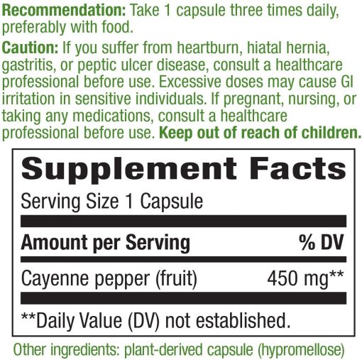 Nature's Way Cayenne Fruit (40,000 shu g) - 180 capsule