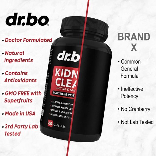 dr.bo Kidney Cleanse Detox & Support Formula - 60 capsules