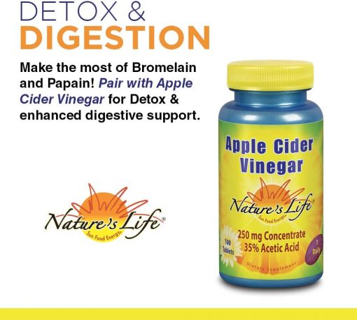 Nature's Life Bromelain & Papain - 100 vegetarian capsules