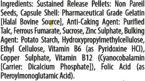 Vitabiotics Feroglobin Capsule Gentle Iron - 30 Capsules