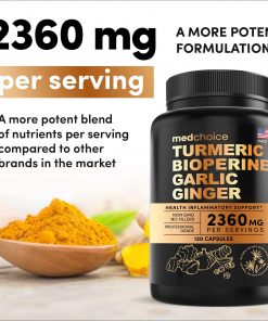 Medchoice Turmeric Bioperine Garlic Ginger (2,360 mg) - 120 capsules