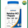 Nutricost Betaine HCL + Pepsin (790 mg) - 240 capsules