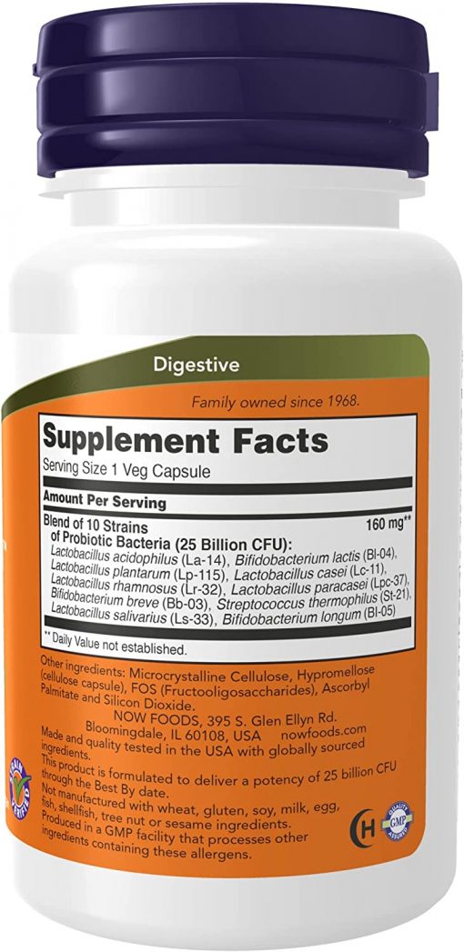 Now Probiotic-10 25 Billion - 50 capsules