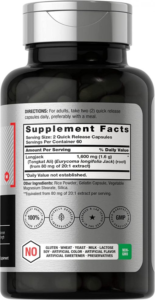 Horbaach Longjack Tongkat Ali (1,600 mg) - 120 capsules