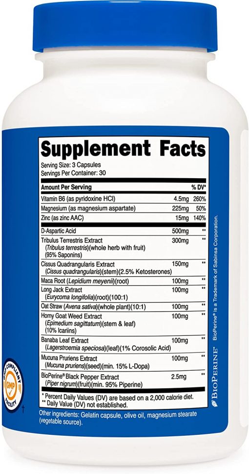 Nutricost Testosterone Complex (1,800 mg) - 90 capsules