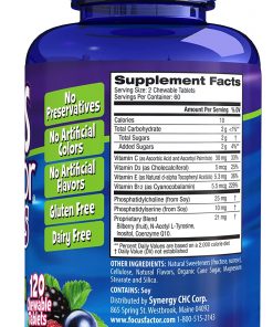 Focus Factor Kids Extra Strength Berry Blast Flavor - 120 Chewable tablets