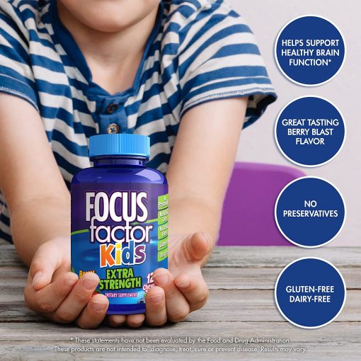 Focus Factor Kids Extra Strength Berry Blast Flavor - 120 Chewable tablets