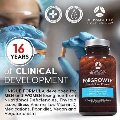 Advanced Trichology Foli Growth Ultimate Hair Nutraceutical - 90 vegetable capsules