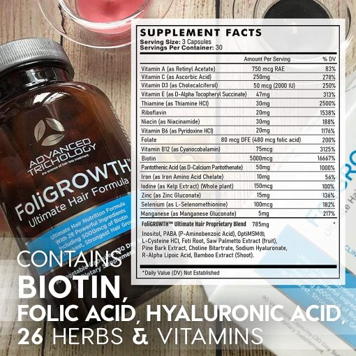 Advanced Trichology Foli Growth Ultimate Hair Nutraceutical - 90 vegetable capsules