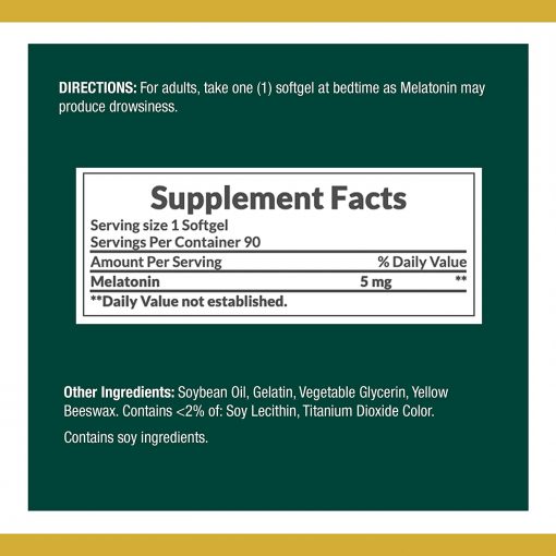 Nature's Bounty Melatonin (5 mg) - 90 softgels
