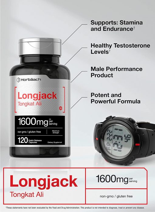Horbaach Longjack Tongkat Ali (1,600 mg) - 120 capsules