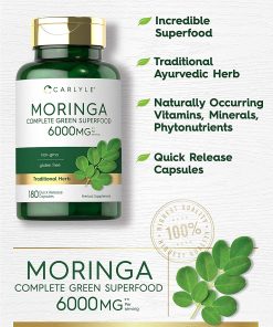 Carlyle Moringa Complete Green Superfood (6,000 mg) - 180 capsules