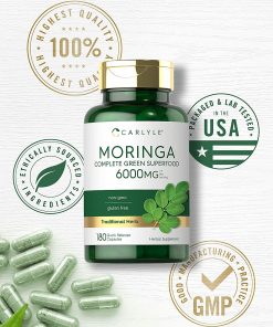 Carlyle Moringa Complete Green Superfood (6,000 mg) - 180 capsules