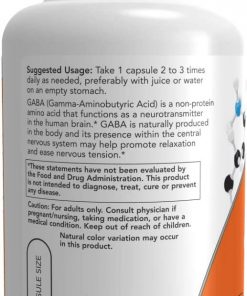 Now Gaba (500 mg) - 100 veg capsules
