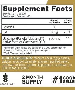 Qunol Extra Strength Ubiquinol (200 mg) - 60 softgels