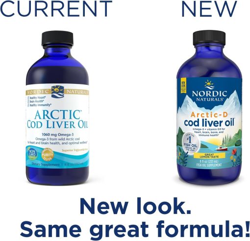 Nordic Naturals Arctic-D Cod Liver Oil Omega - 3 + Vitamin D3 Lemon Taste - 237 ml