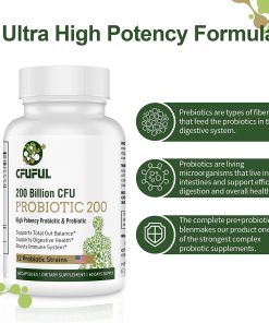 Cfuful Probotic 200 High Potency Probiotic and Prebiotic (200 Billion CFU ) - 60 capsules