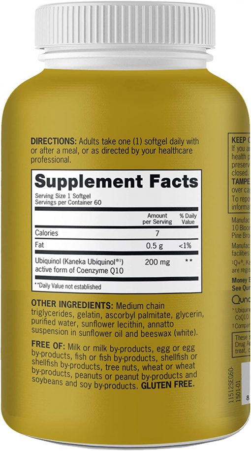 Qunol Extra Strength Ubiquinol (200 mg) - 60 softgels