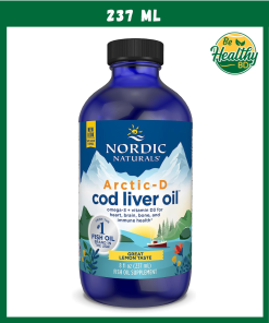 Nordic Naturals Arctic-D Cod Liver Oil Omega - 3 + Vitamin D3 Lemon Taste - 237 ml