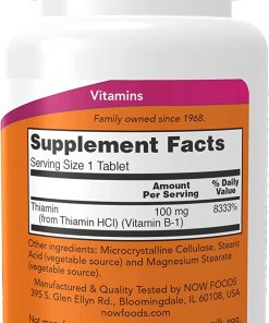 Now B-1 (100 mg) - 100 tablets