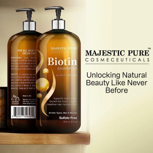 Majestic Pure Biotin Shampoo with DHT-3 Blocker - 473 ml