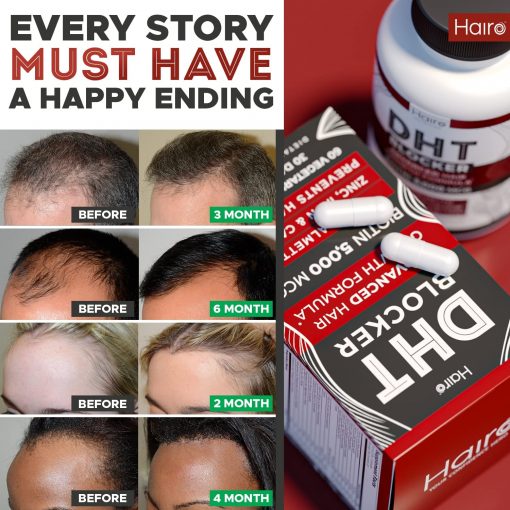 Hairo DHT Blocker Advanced Hair Growth Formula (Biotin 5,000 mcg) - 60 veg capsules