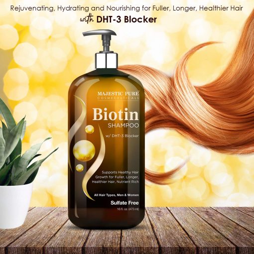 Majestic Pure Biotin Shampoo with DHT-3 Blocker - 473 ml