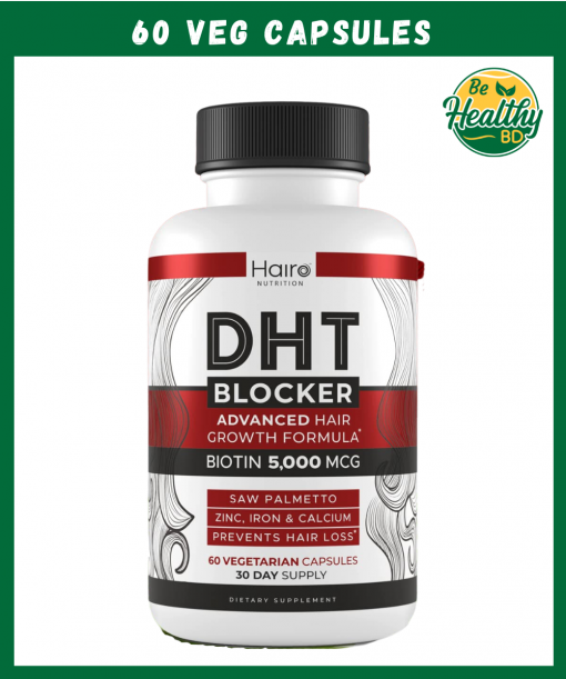 Hairo DHT Blocker Advanced Hair Growth Formula (Biotin 5,000 mcg) - 60 veg capsules