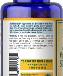 Puritan's Pride Vitamin D3 (25 mcg - 2,000 IU) - 200 softgels