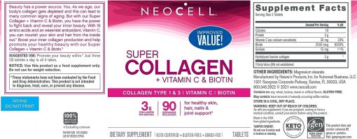 Neocell Super Collagen + Vitamin C & Biotin - 270 tablets