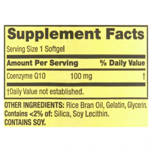 Spring Valley Co Q10 (100 mg) - 60 softgels