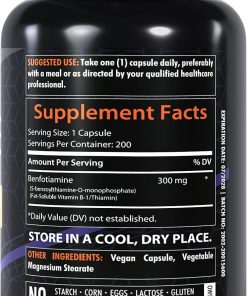 Health Fare Benfotiamine (300 mg) - 200 vegan capsules