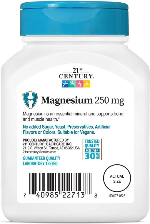 21st Century Magnesium (250 mg) - 110 tablets