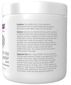 Now Solutions Bentonite Clay Powder Pure - 312 gram