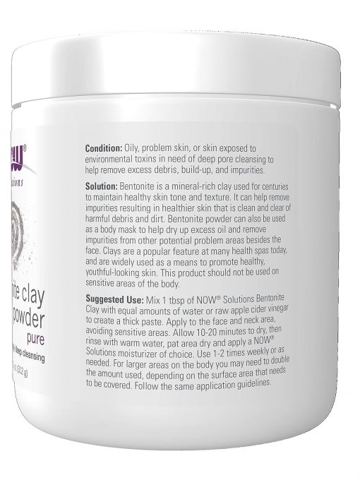 Now Solutions Bentonite Clay Powder Pure - 312 gram