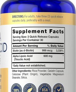 Carlyle Alpha Lipoic Acid (600 mg) - 90 capsules